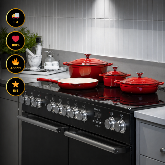 CS Solingen - Zestaw garnków żeliwnych – 7 elementów