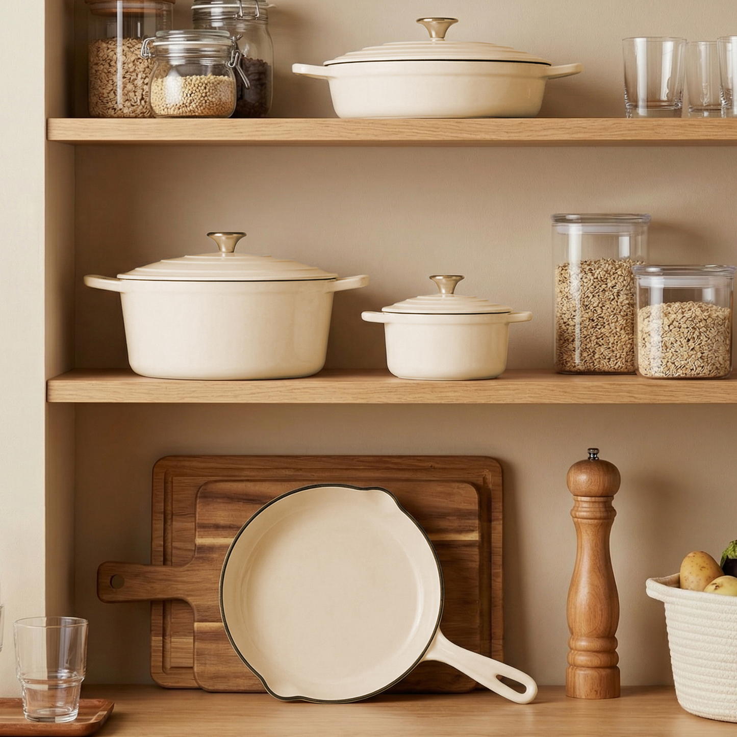 CS Solingen - Zestaw garnków żeliwnych – 7 elementów