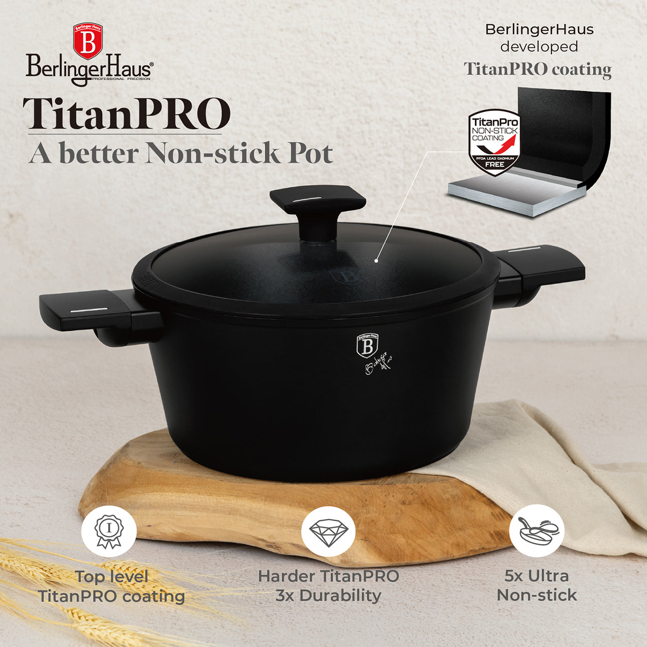 Zestaw naczyń kuchennych Berlinger Hause Black