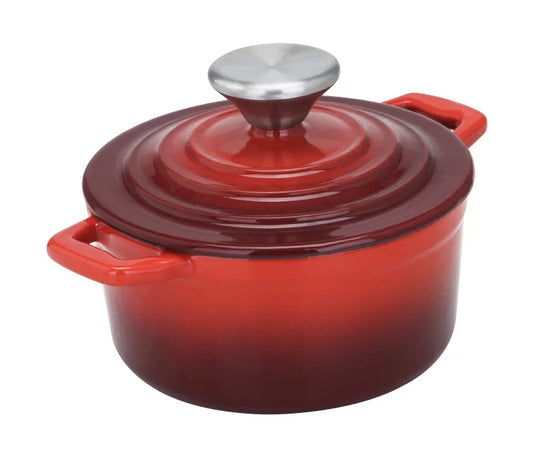 Cs Solingen Żeliwny Garnek Czerwony - 14 cm